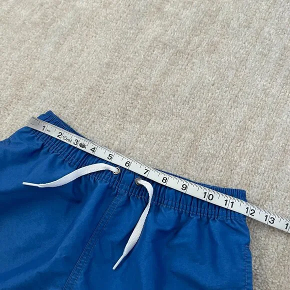 Hanna Andersson Boys Shark Stripe Blue Swim Shorts Trunks 10 - Picture 7 of 8